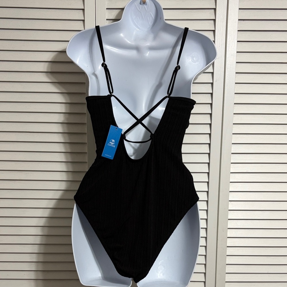 Cupshe Feel the Rush Black One-Piece Swimsuit - Picture 9 of 16